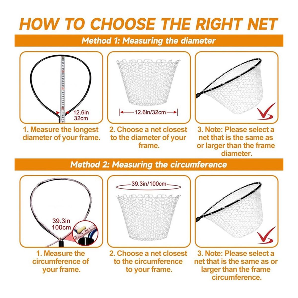 Fish Net Handle - salego 2 piezas de red de