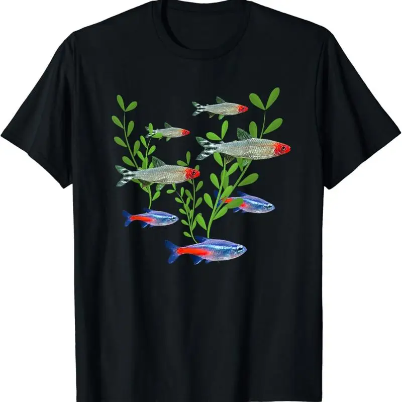 Tetra Fish In Aquarium - Camiseta con estampado de peces de