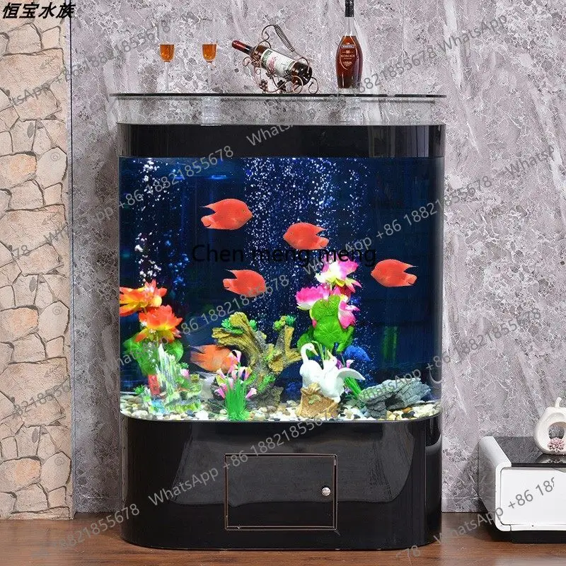 Aquarium Fish For Sale - Acuario curvo moderno y sencillo de