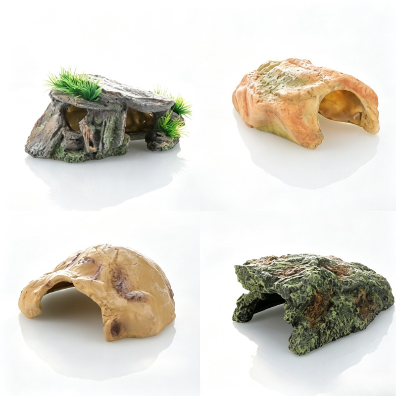 Aquarium Fish Hide - Cueva de Resina para Reptiles, Escondite