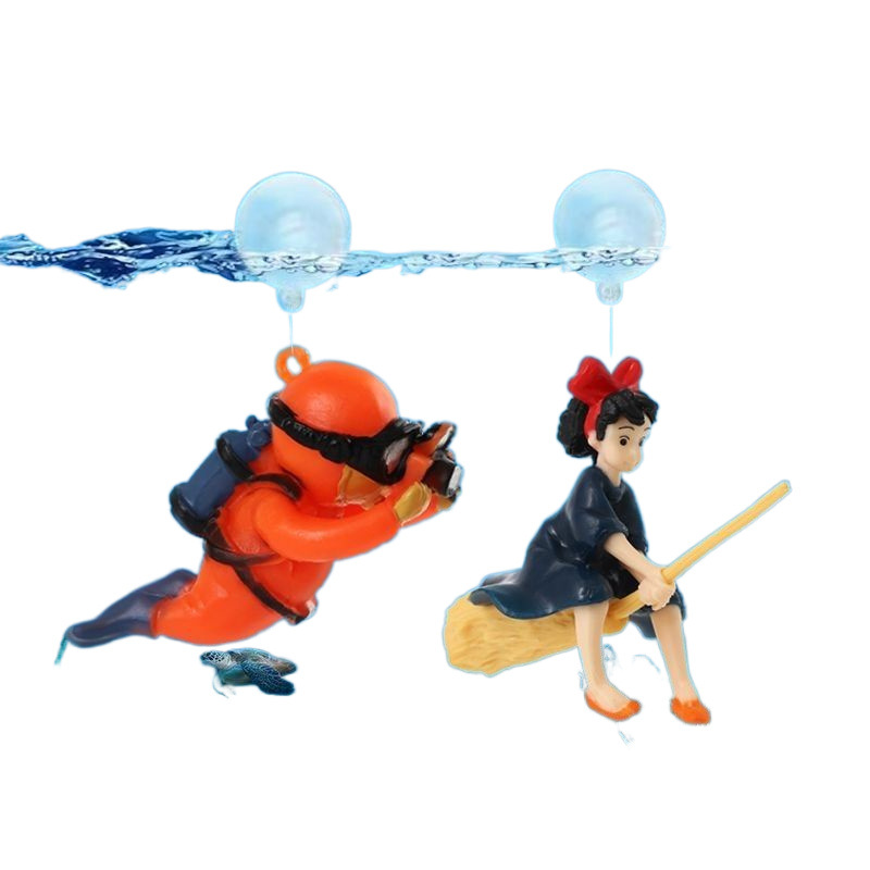 Adornos de buzo para pecera, d - Aquarium Fish Games reseña y precio