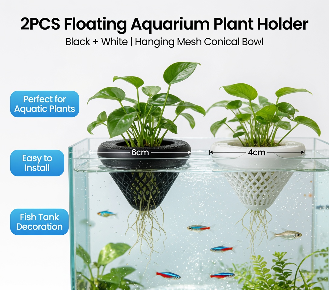 Soporte flotante para plantas  - Aquarium Fish Tank Price reseña y precio