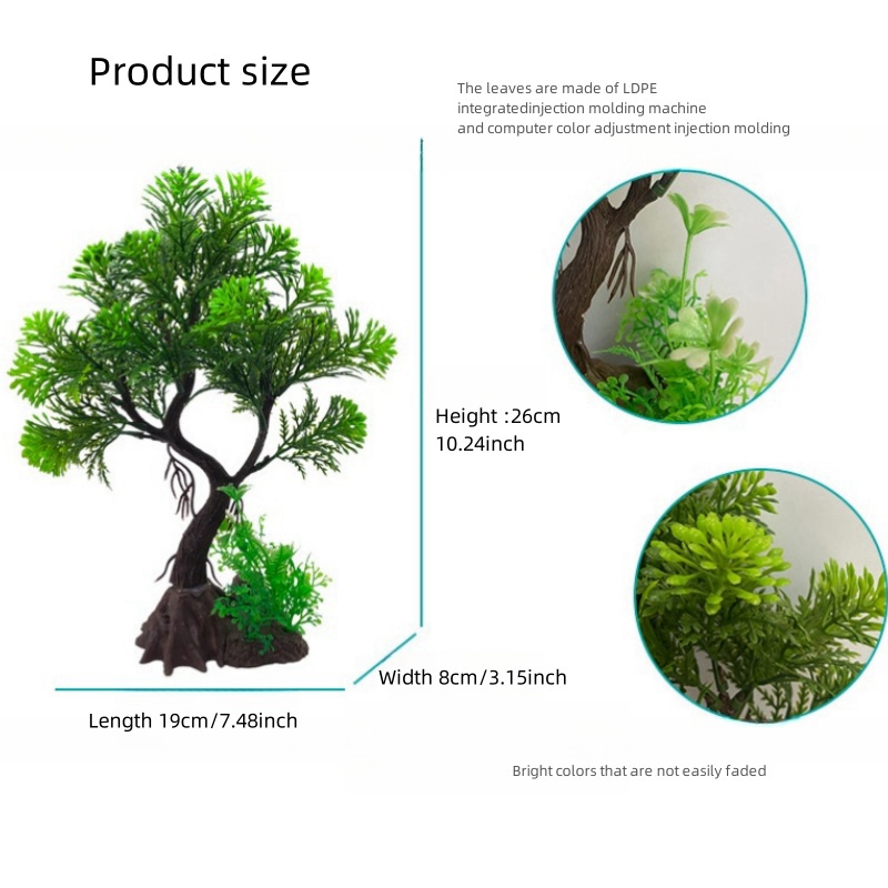 Plantas artificiales para deco - Aquarium Fish Tank Price reseña y precio
