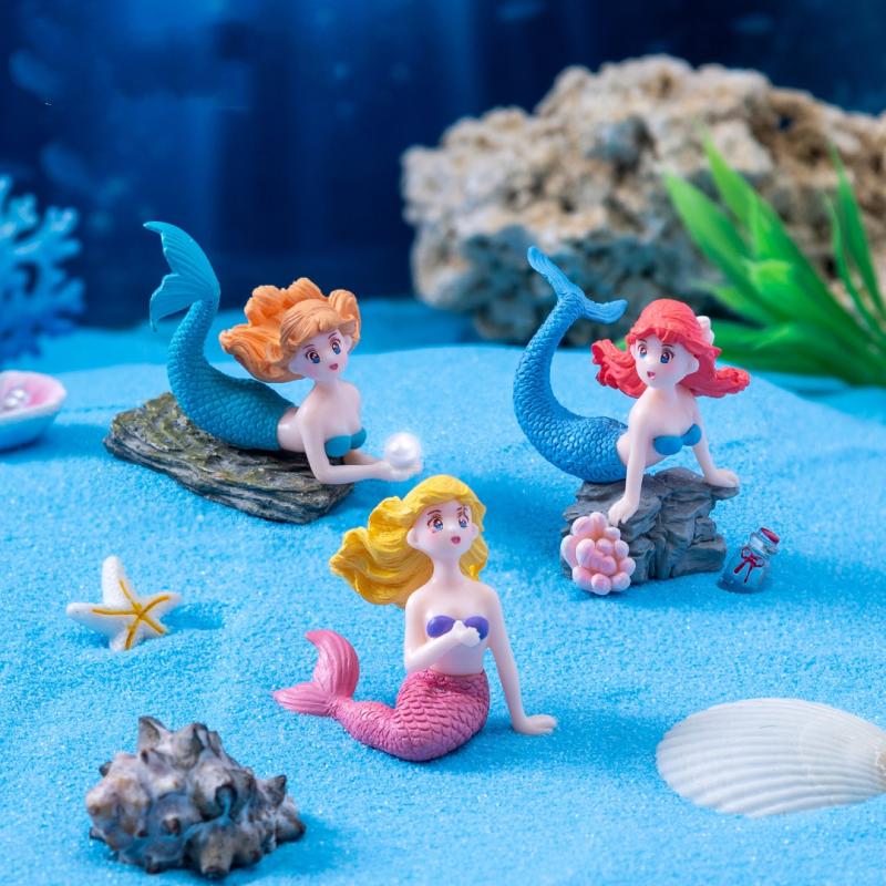 4 Piezas de Adornos de Sirena  - Aquarium Fish Tank Price reseña y precio