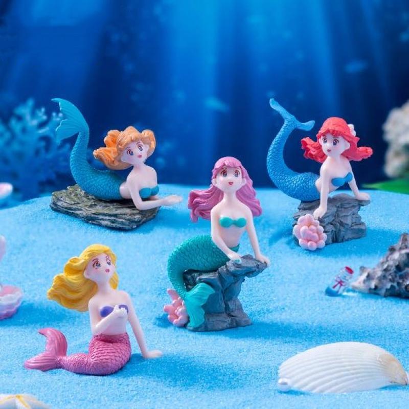 4 Piezas de Adornos de Sirena  - Aquarium Fish Tank Price reseña y precio