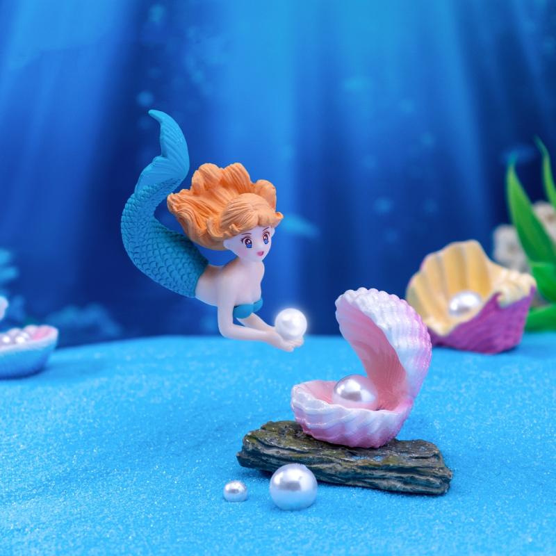 4 Piezas de Adornos de Sirena  - Aquarium Fish Tank Price reseña y precio