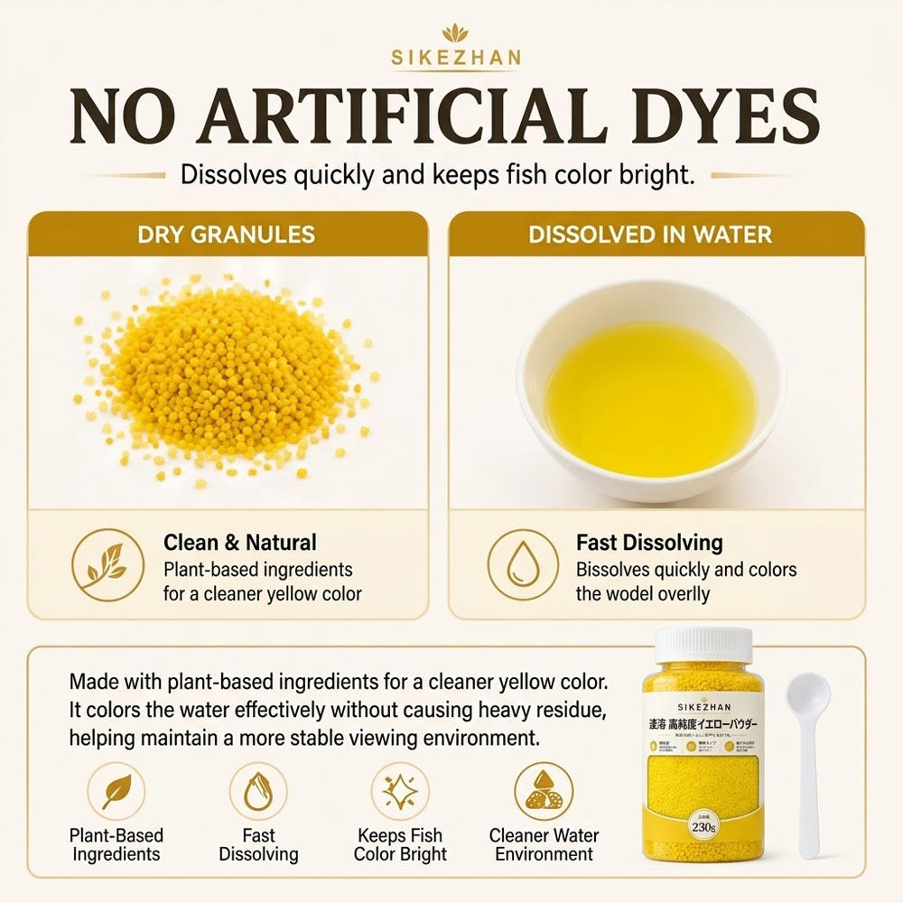 Gránulos de Polvo Amarillo de  - Aquarium Fish Yellow reseña y precio
