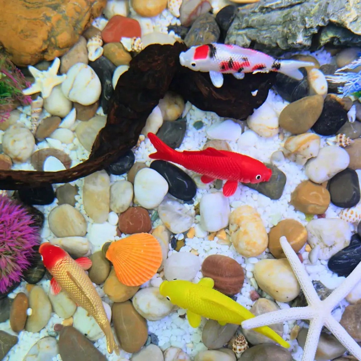 Pez Koi Artificial colorido pa - Aquarium Fish Yellow reseña y precio