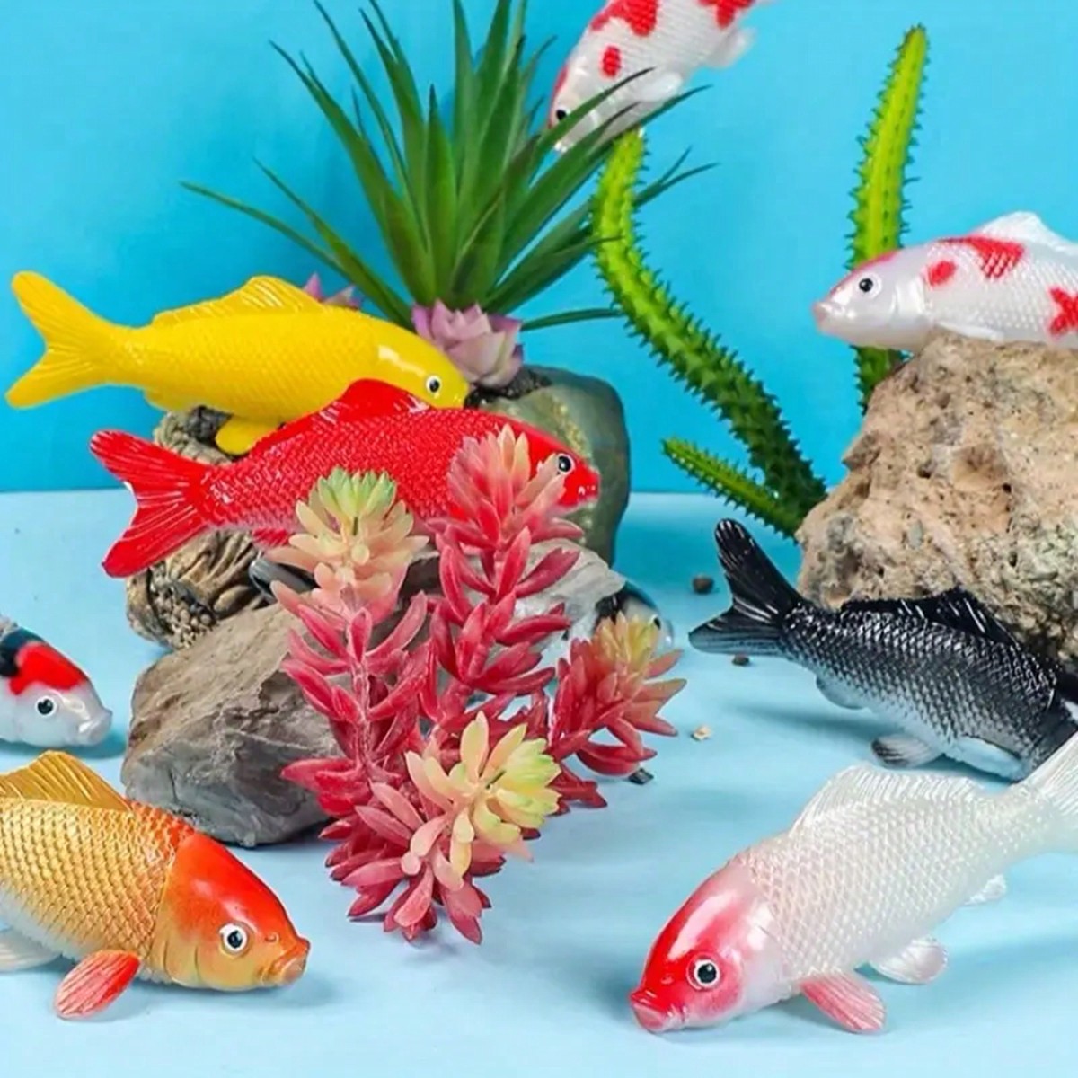 Pez Koi Artificial colorido pa - Aquarium Fish Yellow reseña y precio